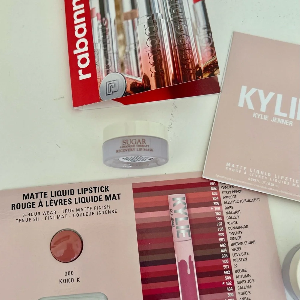 8 Piece Lip Care Bundle Fresh Dior Kylie Rabanne Mask Hemp Oil Lipstick Samples